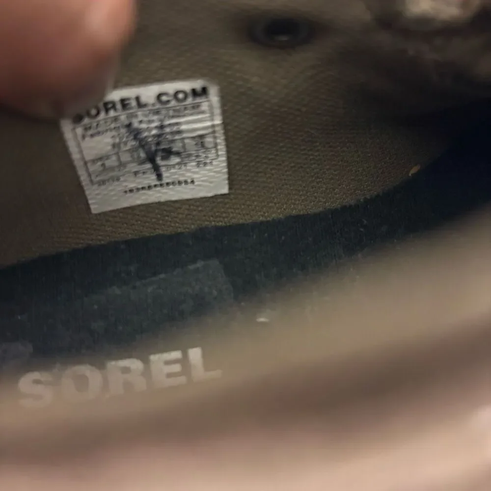 Sorel Brown Leather Suede‎ with Pink No Tie Lace Winter Boots girl’s 1